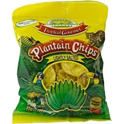Tropiske gourmetplantainchips - let saltede