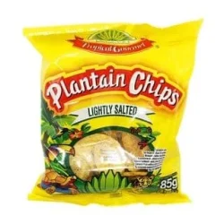 Tropiske gourmetplantainchips - let saltede