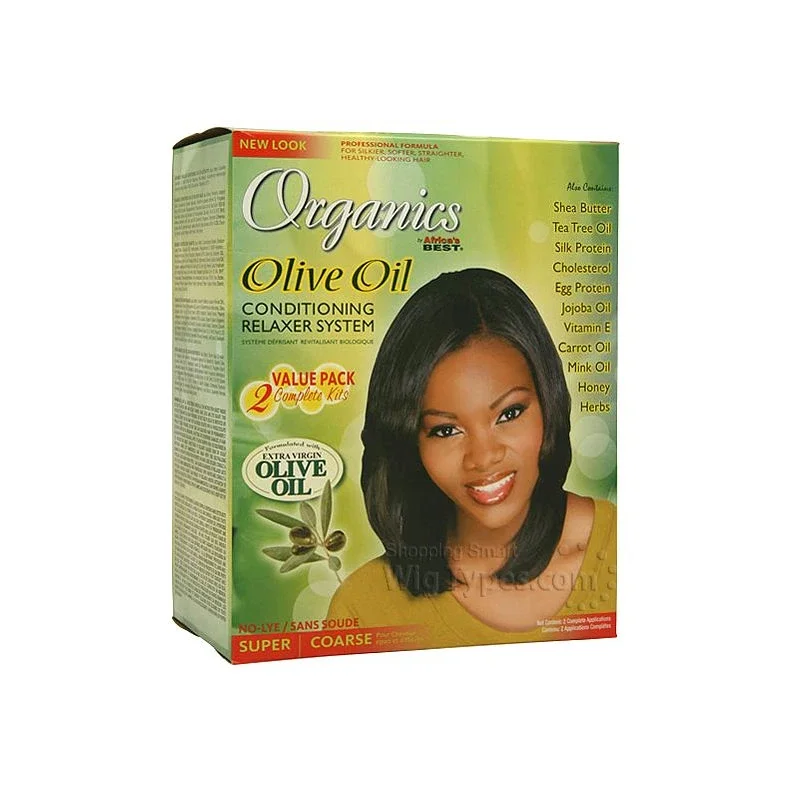 Africa's Best Organics Olive Relaxer Kit Super Double Pack